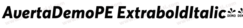AvertaDemoPE ExtraboldItalic字体转换